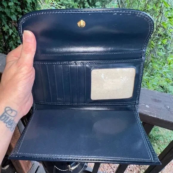 DOONEY & Bourke Leather Handbag Selleria Jayne Navy Leather Satchel Bag & Wallet - Picture 8 of 8